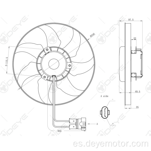 Ventilador de refrigeración del gradiador para VW TRANSPORTER VW EUROVAN